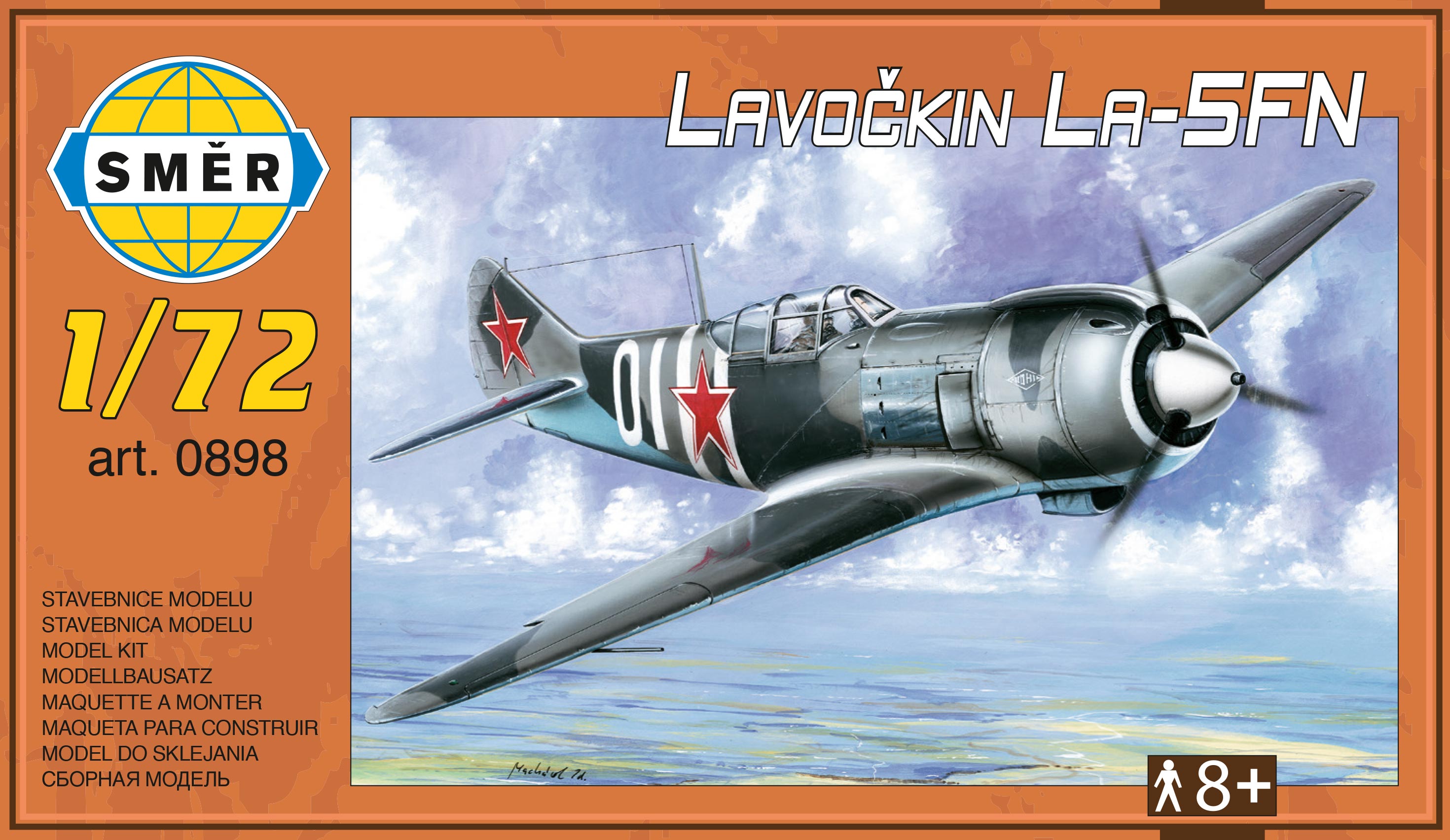 Obrázok SMĚR Model Lavočkin La-5FN 1:72 13,6x12cm v krabici 25x14,5cm