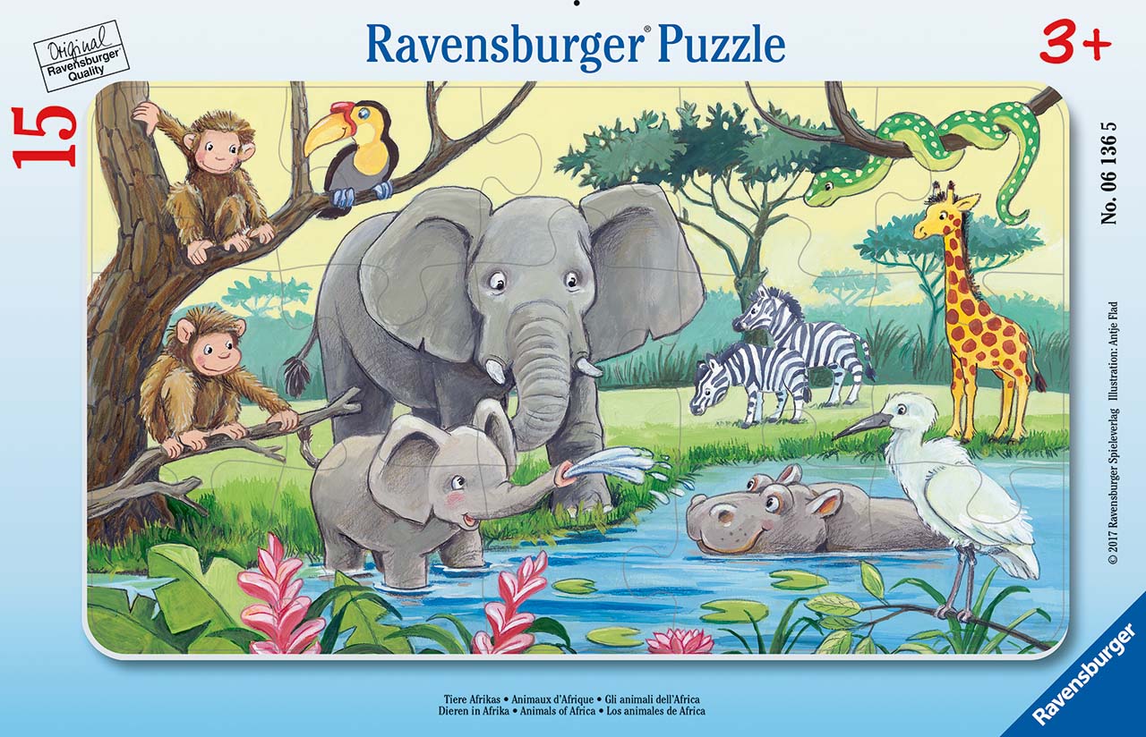 Obrázok RAVENSBURGER Puzzle Africká zvířata 15 dílků