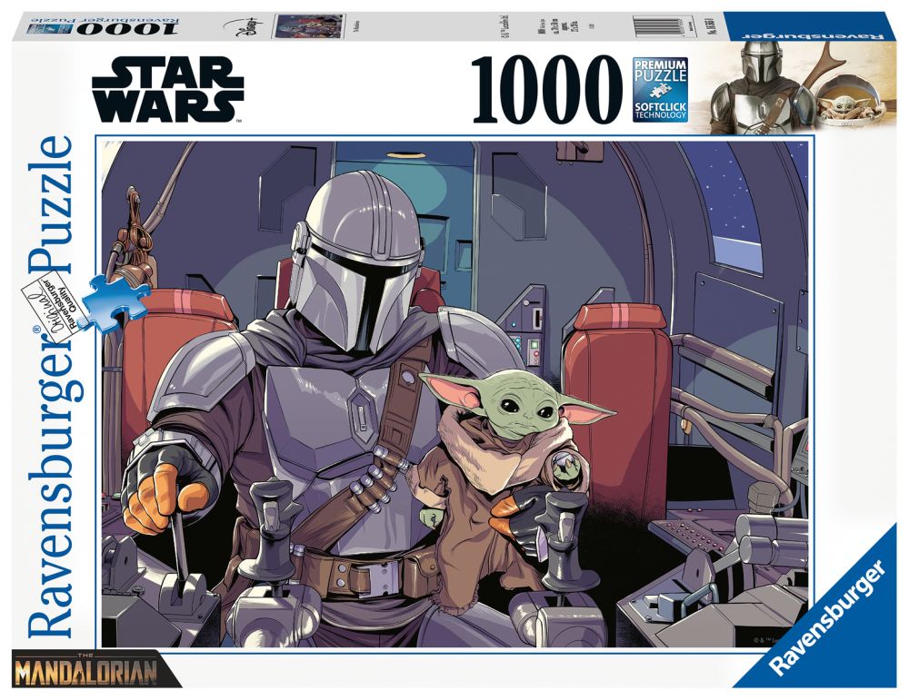 Obrázok Puzzle Star Wars: Mandalorian a Baby Yoda, 1000 dílků