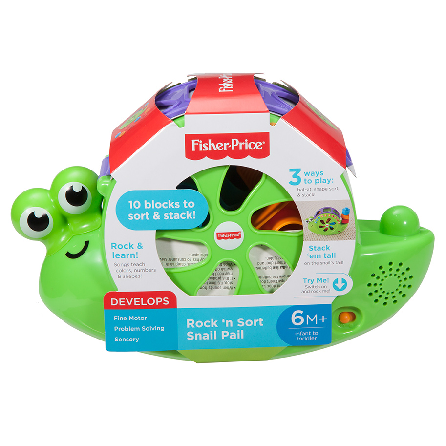 Obrázok Fisher-Price Vkládačka zpívající šnek se zvuky (0887961620924)