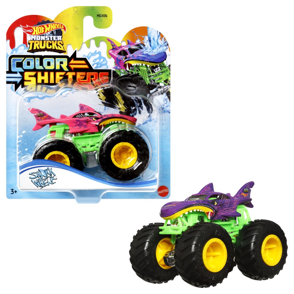 HW MONSTER TRUCKS COLOR SHIFTERS ASST