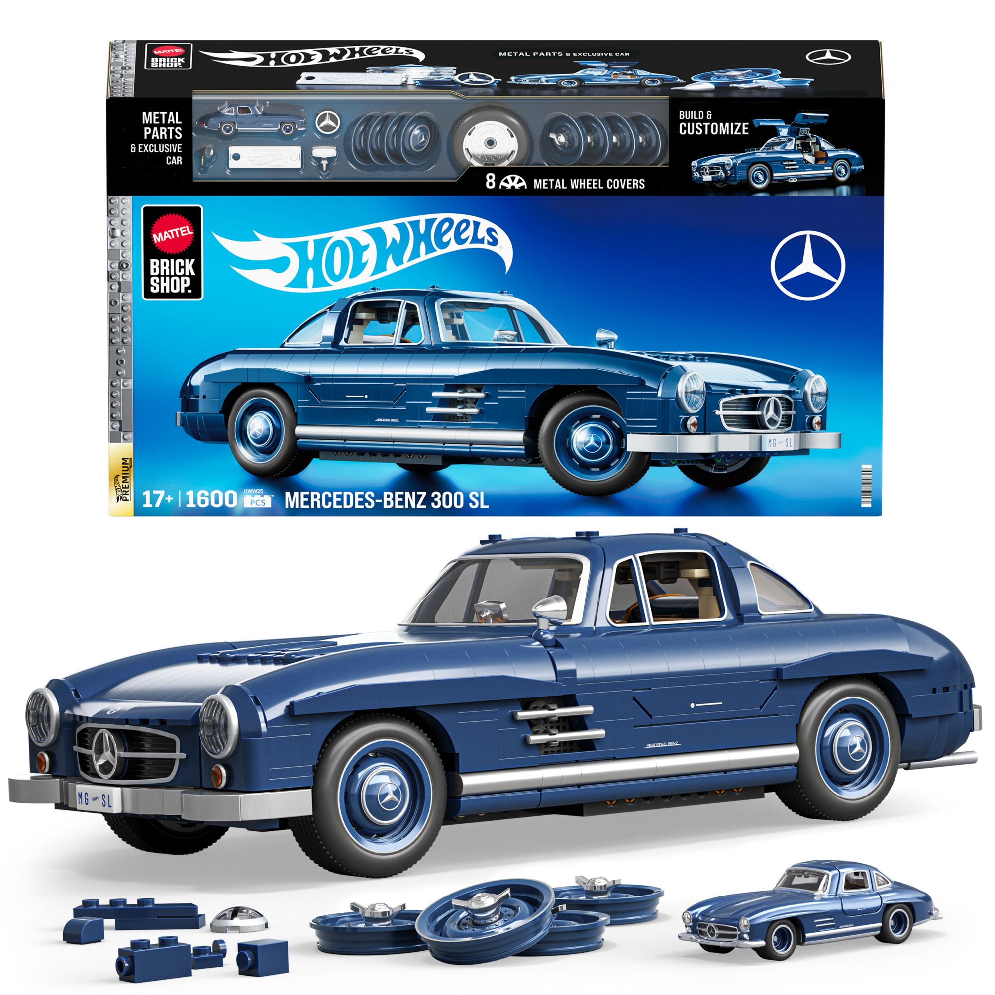 Mega Hot Wheels sberateľský Mercedes-Benz 300SL