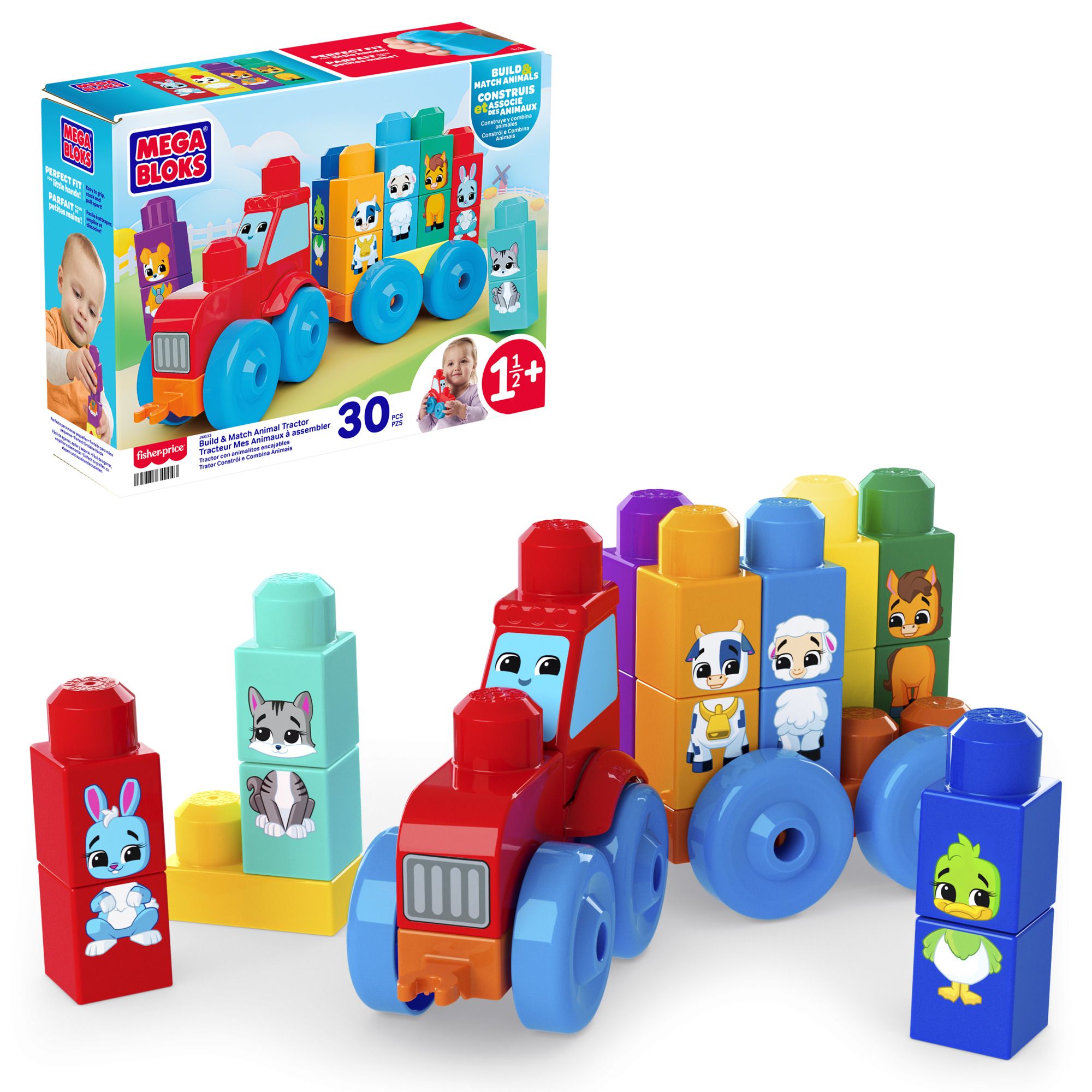 MEGA BLOKS TRAKTOR SO ZVIERATKAMI