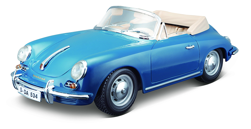 Obrázok Bburago Porsche 356B Cabriolet 1961 1:18 modrá