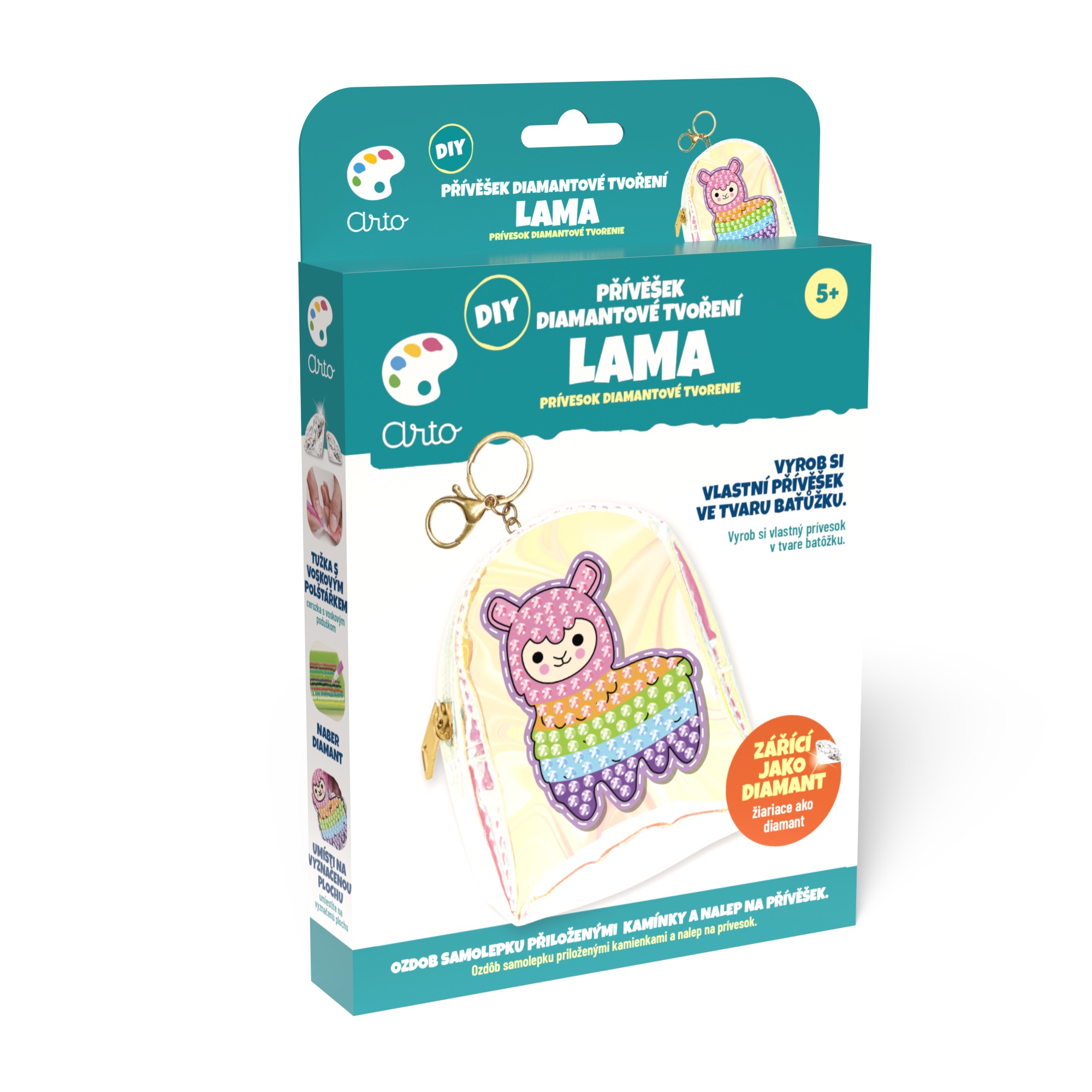 ARTO DIY Prívesok diamantové tvorenie - Lama