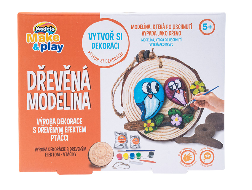 MODELO Drevená modelína- vtáčiky