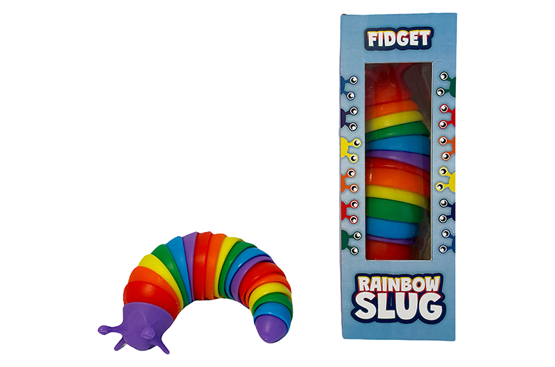 Fidget toy - dúhový slimák