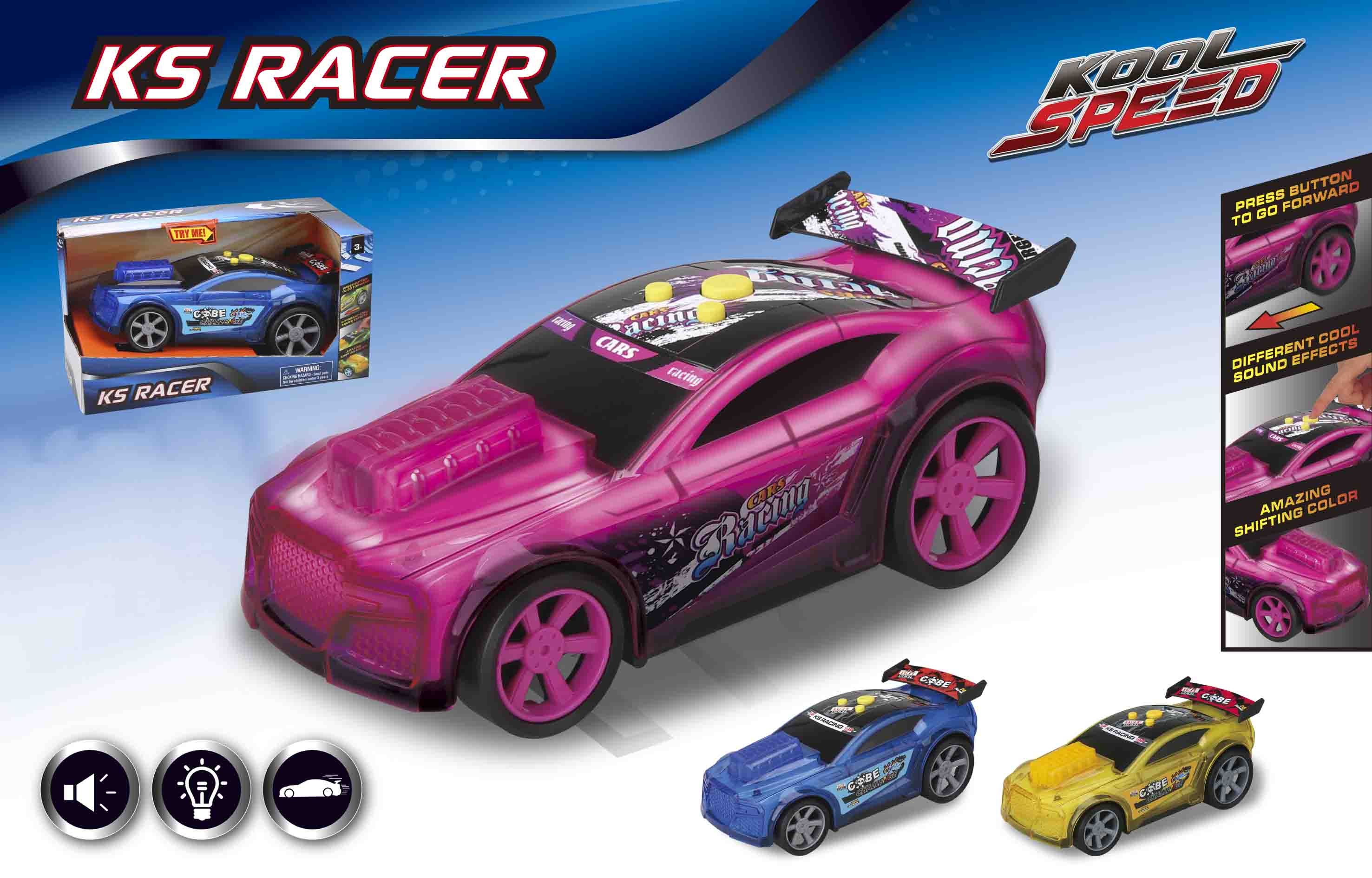 Racer auto na batérie so zvukom