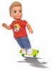 Panáček Timmy so skateboardom